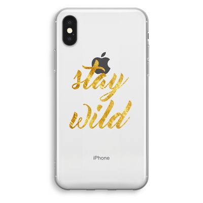 Stay wild: iPhone XS Transparant Hoesje