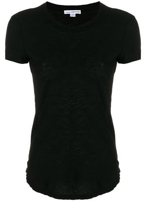 James Perse t-shirt à ourlet incurvé - Noir