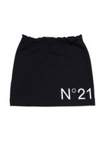 Nº21 Kids jupe en coton à logo imprimé - Noir