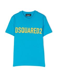 DSQUARED2 KIDS t-shirt en coton à logo imprimé - Bleu