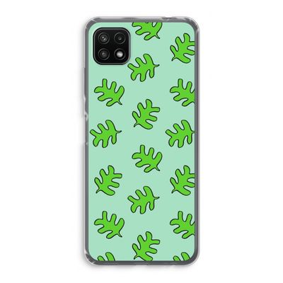 Groene blaadjes: Samsung Galaxy A22 5G Transparant Hoesje