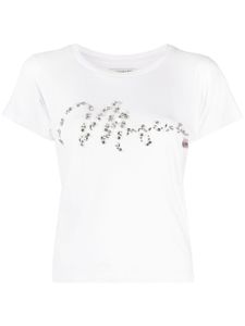 Musium Div. t-shirt en coton à logo orné de sequins - Blanc