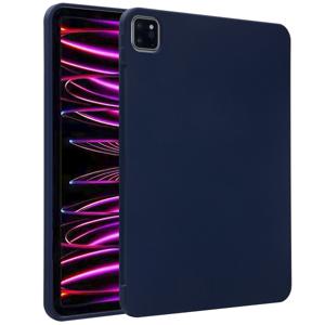 Accezz Liquid Silicone Backcover met penhouder iPad Pro 11 (2018 - 2022) Tablethoesje Blauw