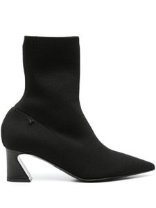 Patrizia Pepe knitted 60mm leather ankle boots - Noir