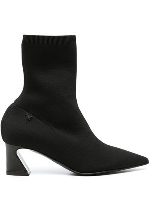 Patrizia Pepe bottines en cuir 60 mm - Noir