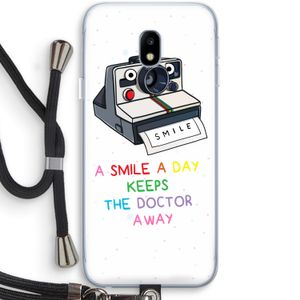 Smile: Samsung Galaxy J3 (2017) Transparant Hoesje met koord