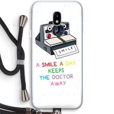 Smile: Samsung Galaxy J3 (2017) Transparant Hoesje met koord