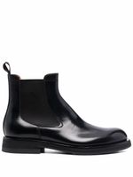 Santoni bottines Double-Buckle en cuir - Noir