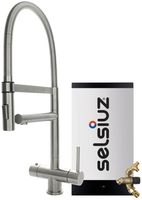 Selsiuz 3-in-1 kokend water kraan XL met combi extra boiler RVS - thumbnail