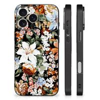 Bloemen Hoesje voor iPhone 16 Pro Dark Flowers