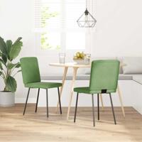 Eetkamerstoelen 2 st fluweel lichtgroen