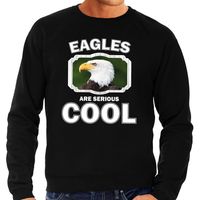 Dieren arend sweater zwart heren - eagles are cool trui