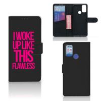 Alcatel 1S (2021) Hoesje met naam Woke Up - Origineel Cadeau Zelf Maken Alcatel 1S (2021) Hoesje met naam Woke Up - Origineel Cadeau Zelf Maken