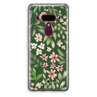 Botanical green sweet flower heaven: HTC U12+ Transparant Hoesje