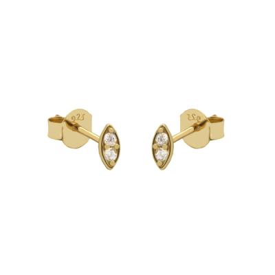 Karma Oorbellen Zirconia Eye | Goud