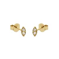 Karma Oorbellen Zirconia Eye | Goud