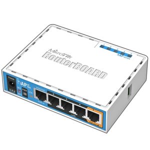 Mikrotik HAP ac lite 500Mbit/s Power over Ethernet (PoE) Wit WLAN toegangspunt