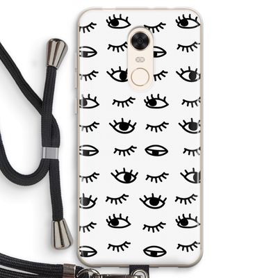 Eye pattern #2: Xiaomi Redmi 5 Transparant Hoesje met koord