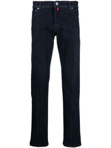 Kiton jean droit à taille mi-haute - Bleu