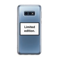 Limited edition: Samsung Galaxy S10e Transparant Hoesje