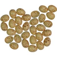 Gevlekte kwarteleieren - 30x - 4 cm - kunststof - Paasversiering - decoratie eieren