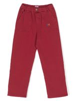 Bobo Choses pantalon droit à logo brodé - Rouge - thumbnail