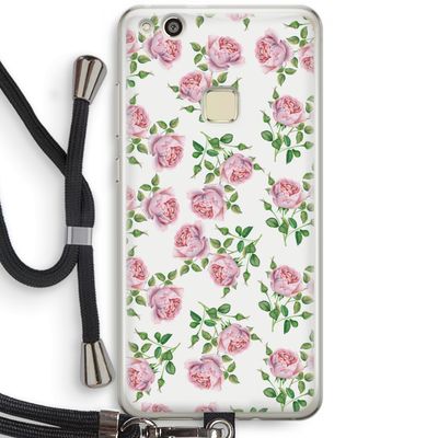 Kleine roosjes: Huawei Ascend P10 Lite Transparant Hoesje met koord