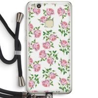 Kleine roosjes: Huawei Ascend P10 Lite Transparant Hoesje met koord