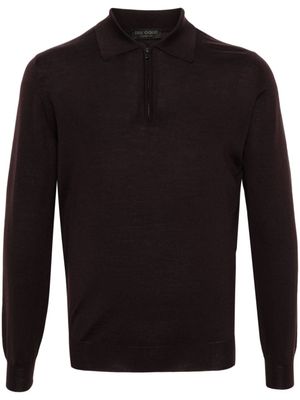 Dell'oglio pull à col zippé - Rouge