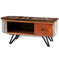 The Living Store Salontafel Exotisch Gerecycled Hout - 80 x 40 x 35 cm - Uniek en Origineel