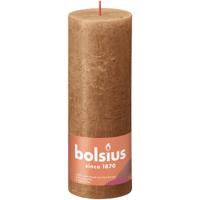 Bolsius Shine Collection Rustiek Stompkaars 190/68 Spice Brown- Kruidig Bruin