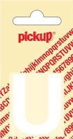 Plakletter Helvetica 40 mm Sticker witte letter u - Pickup