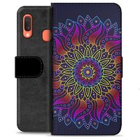 Samsung Galaxy A20e Premium Wallet Hoesje - Kleurrijke Mandala