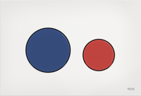 Bedieningsplaat TECE Loop | Dualflush | Rood-Blauw knoppen | 2 knops | Wit Bedieningsplaat TECE Loop | Dualflush | Rood-Blauw knoppen | 2 knops | Wit