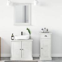 Badkamermeubelset met lade 3 pcs Bruin 37 x 34 x 80 cm