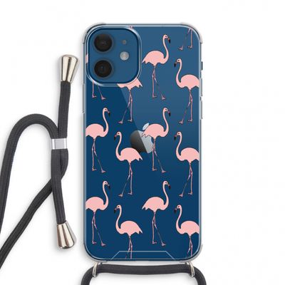 Anything Flamingoes: iPhone 12 mini Transparant Hoesje met koord