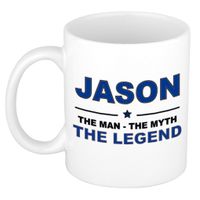 Jason The man, The myth the legend cadeau koffie mok / thee beker 300 ml - thumbnail