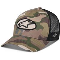 ALPINESTARS Oblique Camo Trucker Hat, Petjes en mutsen voor de motorfietsrijder, Groen Camo-Zwart
