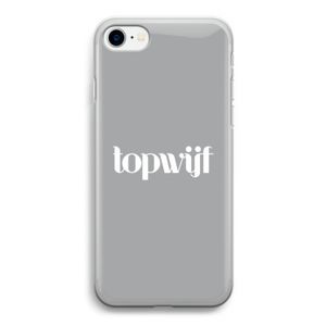 Topwijf Grijs Wit: iPhone SE 2020 Transparant Hoesje
