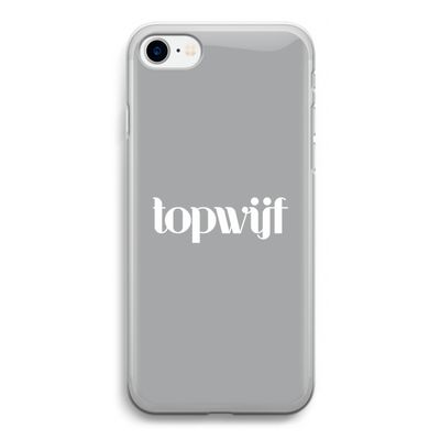 Topwijf Grijs Wit: iPhone SE 2020 Transparant Hoesje