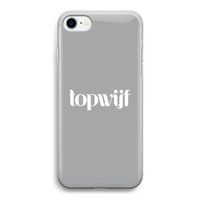 Topwijf Grijs Wit: iPhone SE 2020 Transparant Hoesje