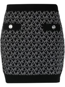 Michael Michael Kors jupe à motif monogrammé en intarsia - Noir