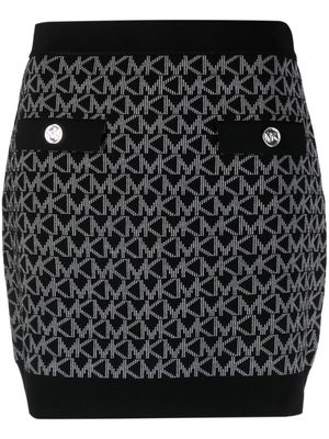 Michael Michael Kors jupe courte à logo jacquard - Noir