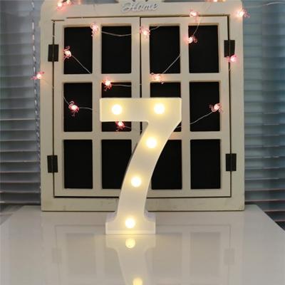 Digit 7 vorm decoratie licht droge batterij aangedreven warm wit staande opknoping vakantie licht