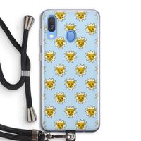 Leeuwenkoppen: Samsung Galaxy A40 Transparant Hoesje met koord