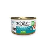 Schesir tonijn met barnsteenmakreel (jelly) natvoer kat (blikjes) 4 trays (48 x 70 g)