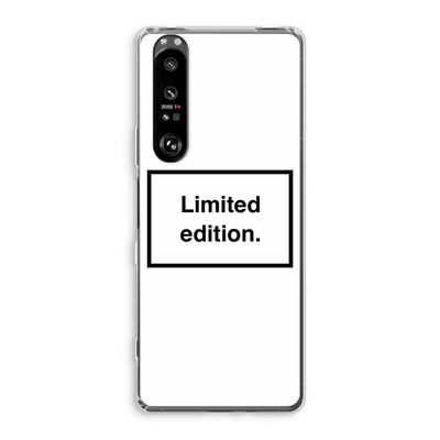Limited edition: Sony Xperia 1 III Transparant Hoesje