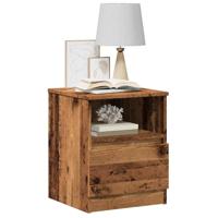Nachtkastjes 2 st 40x40x50 cm bewerkt hout oud houtkleurig Nachtkastjes 2 st 40x40x50 cm bewerkt hout oud houtkleurig
