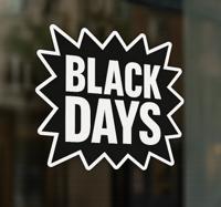 Black friday sticker Black Days eentonig ontwerp