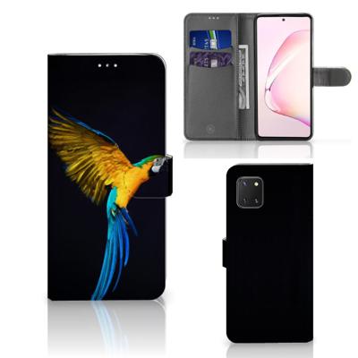 Samsung Note 10 Lite | Telefoonhoesje | Met pasjeshouder | Papegaai